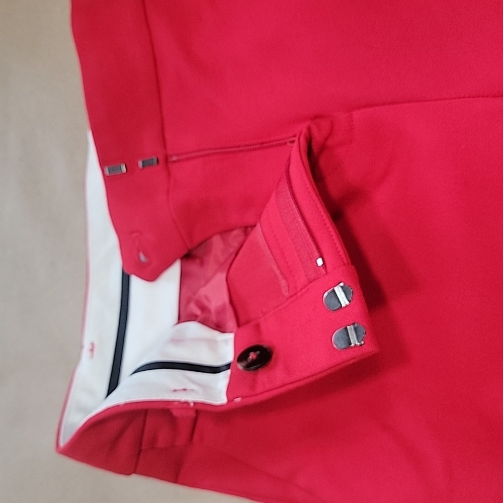 Ann Taylor Size 4 Red Jubilee Trouser with Ruffle Hem. High Rise, Like New Cond. - Picture 11 of 13